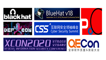 多次在Black Hat、DEF CON、Blue Hat、POC、互联网安全领袖峰会CSS